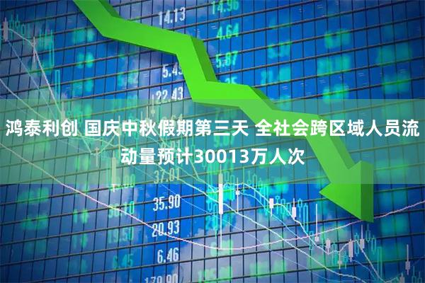 鸿泰利创 国庆中秋假期第三天 全社会跨区域人员流动量预计30013万人次